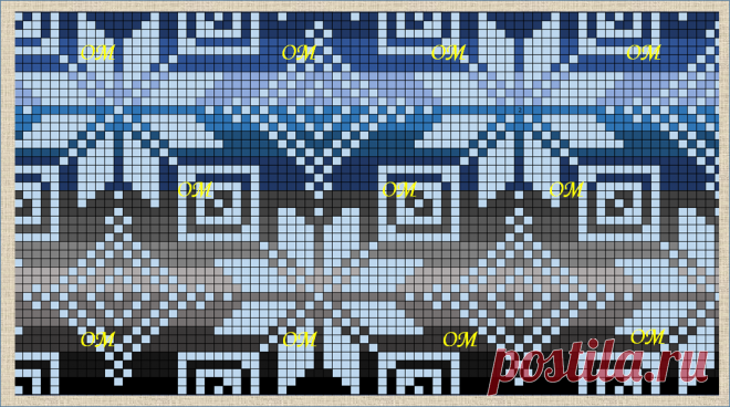 21 жаккардовая схема в стиле норвежских узоров | ЖАККАРДос | Яндекс Дзен