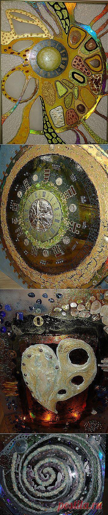 Мои работы на стекле