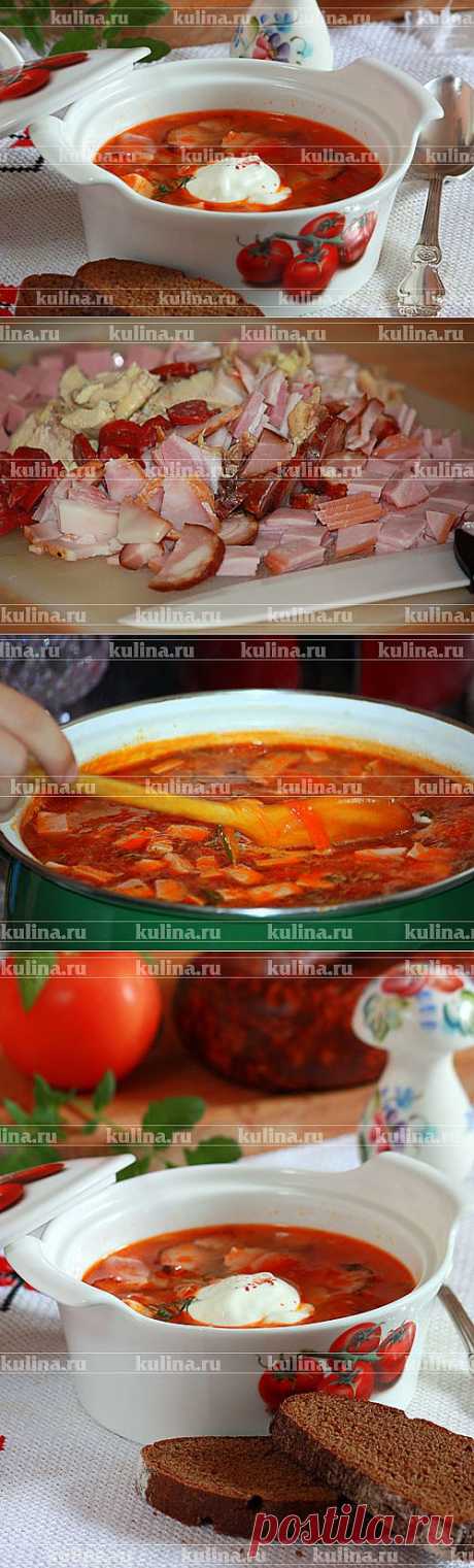 Солянка с курицей и охотничьими колбасками – рецепт приготовления с фото от Kulina.Ru