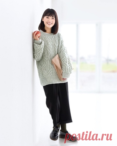 Пуловер спицами.

Дизайн из журнала Knit Ange - Winter 2021/2022