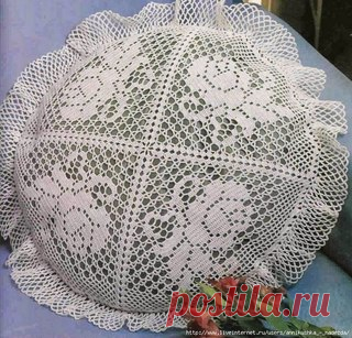 Филейные подушечки крючком