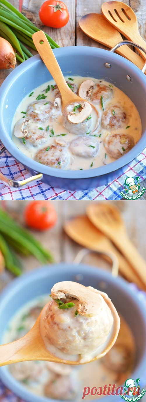 Тефтели с фетой и грибами – кулинарный рецепт