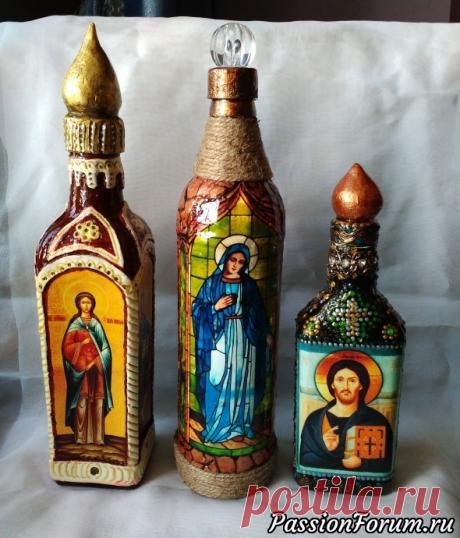 Бутылки и карандашницы | Декупаж. Работы пользователей