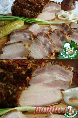 Грудинка солено-печеная - кулинарный рецепт