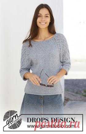 Джемпер Голубая ностальгия По истине женственная модель джемпера с укороченным рукавом, связанного из тонкой смесовой пряжи на спицах 4 мм. Модель вяжется по...