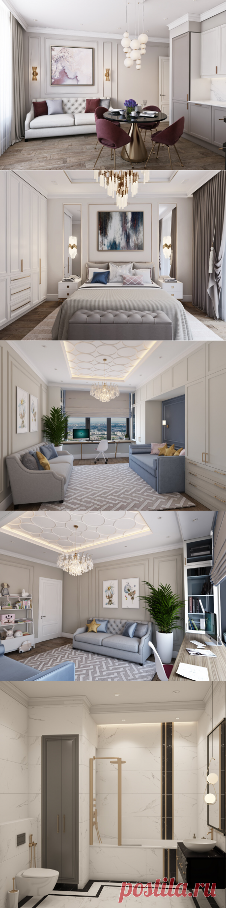 Интерьер: изящная семейная квартира в нежных оттенках | Уютная Квартира