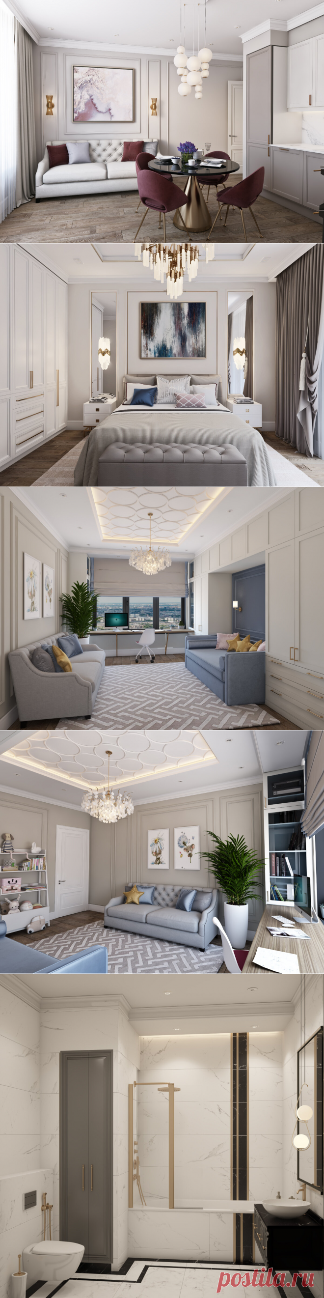 Интерьер: изящная семейная квартира в нежных оттенках | Уютная Квартира