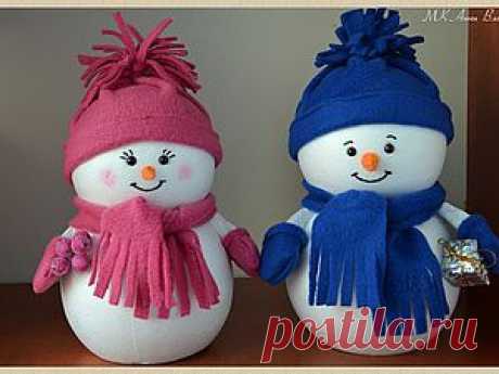 МК Снеговичка - просто и быстро! - Ярмарка Мастеров - ручная работа, handmade