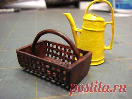 Dollhouse Miniature Furniture - Tutorials | 1 inch minis: Garden Basket