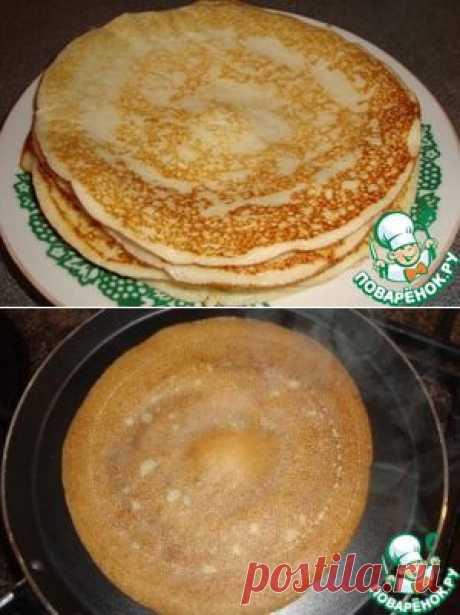 Блины дрожжевые на кефире - кулинарный рецепт