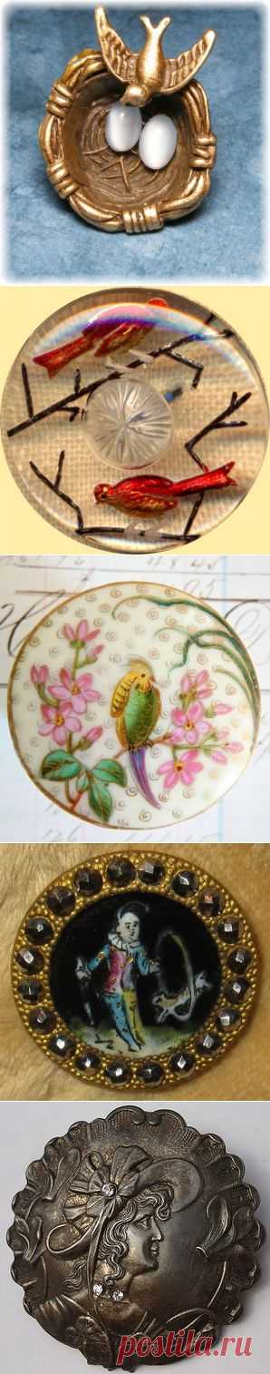 Коллекция старых пуговиц