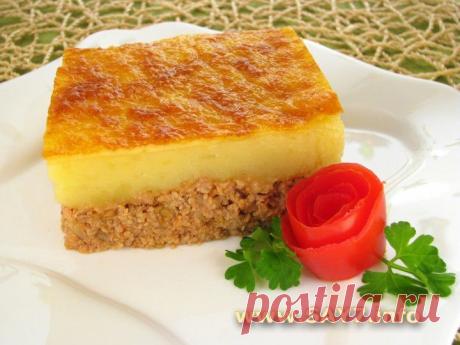 Запеканка с фаршем и картофелем