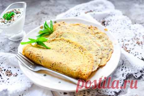 Вкуснейшие диетические блины из овсяных отрубей с семенами льна Блины из овсяных отрубей с семенами льна - пошаговый фото-рецепт