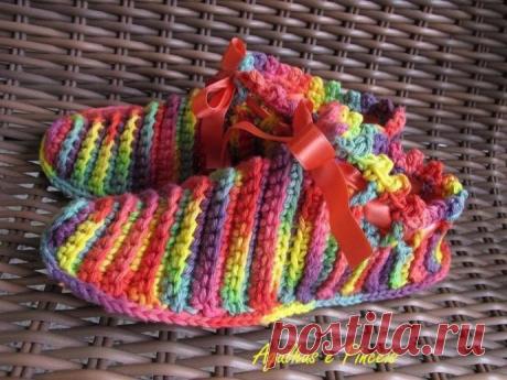 ​Вязаные тапочки