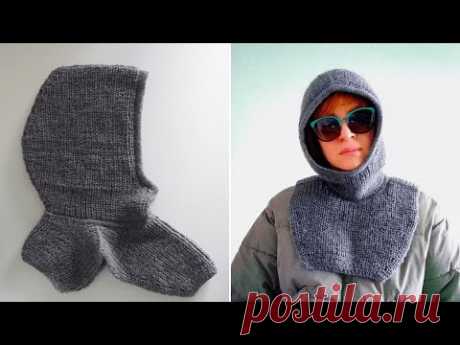 ТРЕНД🔥 Капор спицами с манишкой. Капюшон, связанный спицами. Обзор
