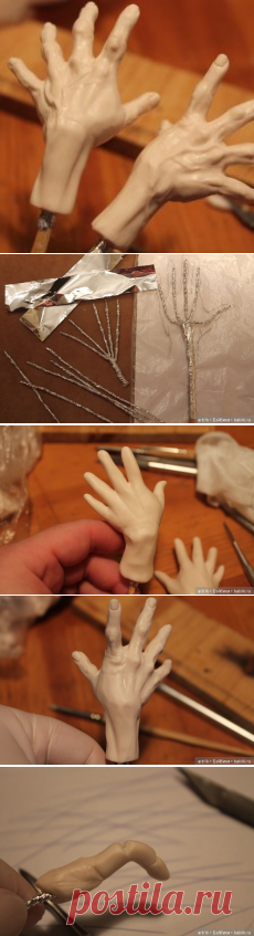 Как я леплю руки гномам.Мини мастер-класс от Катрушовой Татьяны / Авторские куклы своими руками, ООАК / Бэйбики. Куклы фото. Одежда для кукол