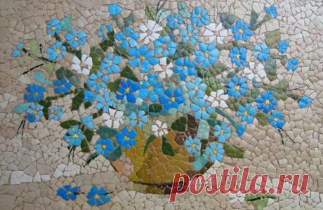 Мозаика из яичной скорлупы.