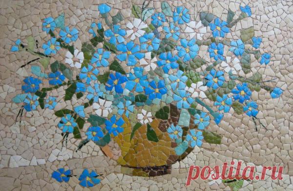 Мозаика из яичной скорлупы.