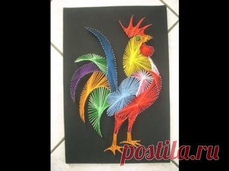 Поделки на новый год &quot;Волшебная изонить&quot;. - YouTube