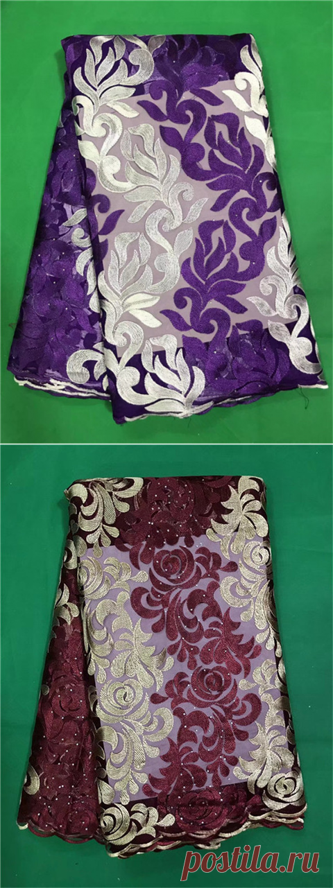 Быстрая доставка вышивки высокое качество цветной шнур кружева африканский гипюр кружевной ткани в нигерийском стиле фиолетовый белый купить на AliExpress