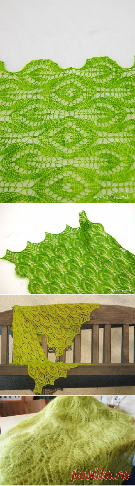 Шарф-палантин «Весенние листья»