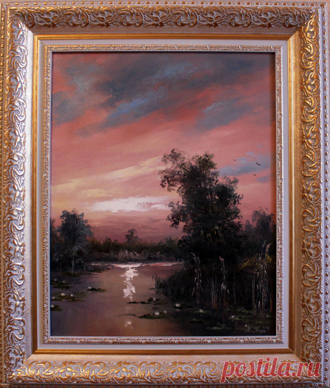 "Рассвет" подрамник 40х50\ в раме 58х68\масло холст\ авторская \2013год\продаю или под заказ