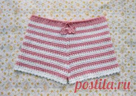 Шорты крючком, 27 моделей для женщин и детей с описанием и схемами