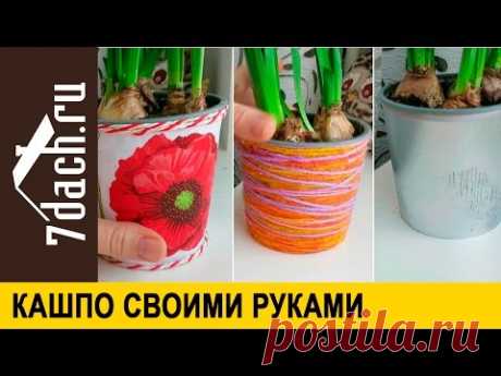 Кашпо для комнатных цветов своими руками - 7 дач