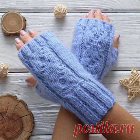 Вяжем митенки спицами