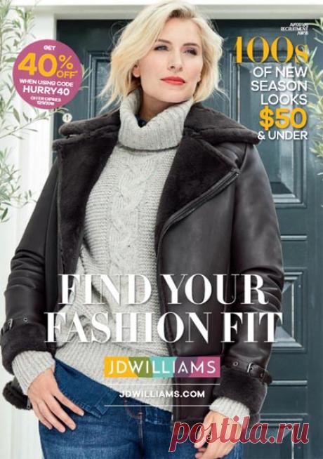 Каталоги одежды для полных модниц английского бренда JD Williams осень-зима 2018-2019