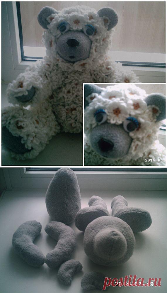 Из ромашек Мишка-беленький мальчишка / Цветочное настроение / PassionForum - мастер-классы по рукоделию