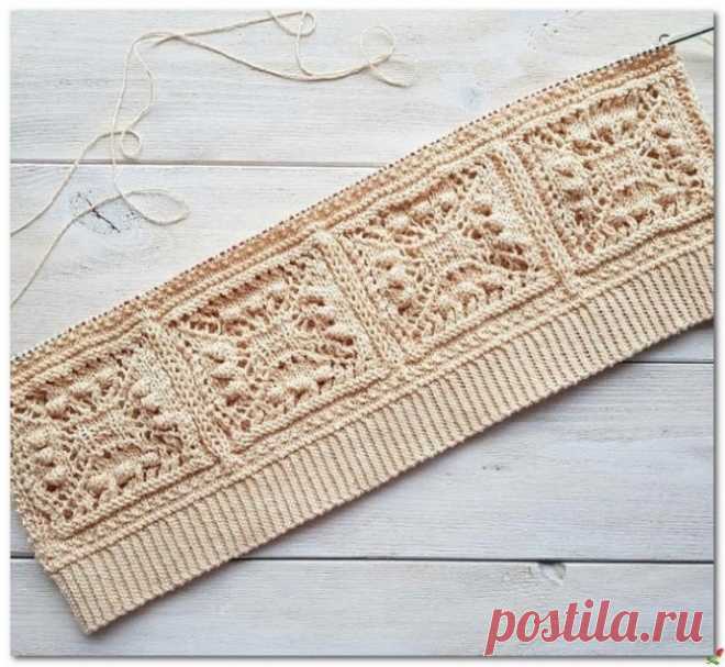 ​Необычные и очень красивые узоры спицами