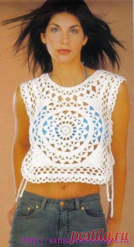 Красивые летние топы крючком | САМОБРАНОЧКА - сайт для рукодельниц, мастериц