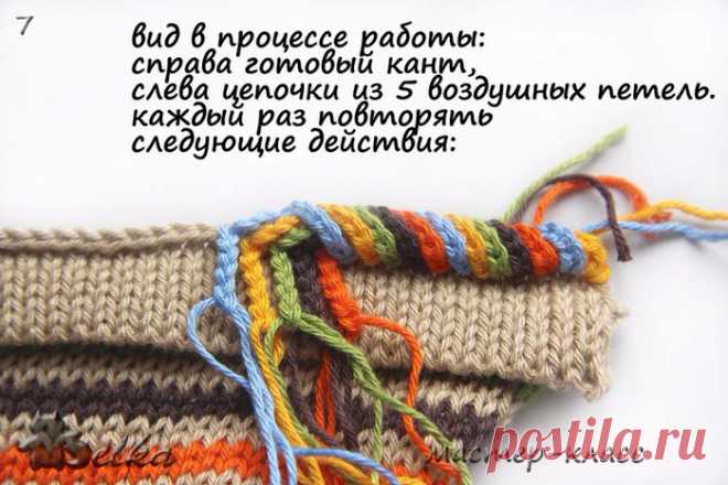 Интересная и простая идея оформления горловины