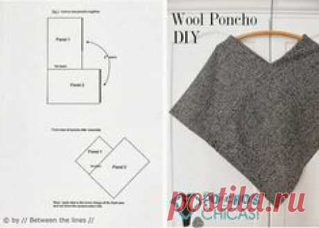 This is probably the easiest poncho you'll ever make that you'll actually wear more than once. It's made from a thick woven wool that I foun...