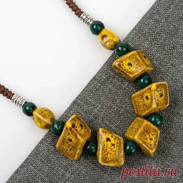 240Р-Керамическое ожерелье в форме камня | AliExpress