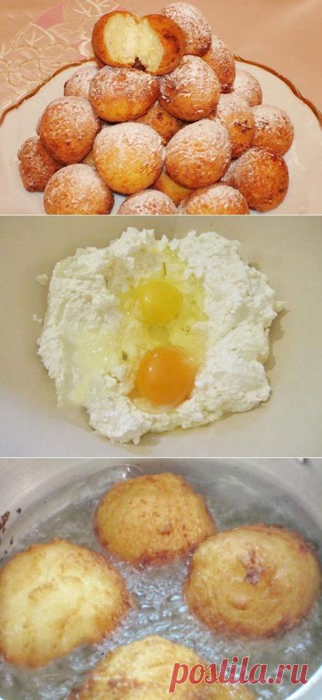 Пончики с творогом