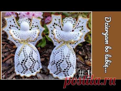 Aniołek szydełkowy na komunię 25cm cz.1 -wzór autorski / Crochet angel 25cm.Author's model. Part 1