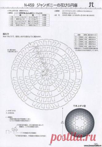 Маленькие коврики в японском стиле / Вязание крючком / Вязание крючком для начинающих