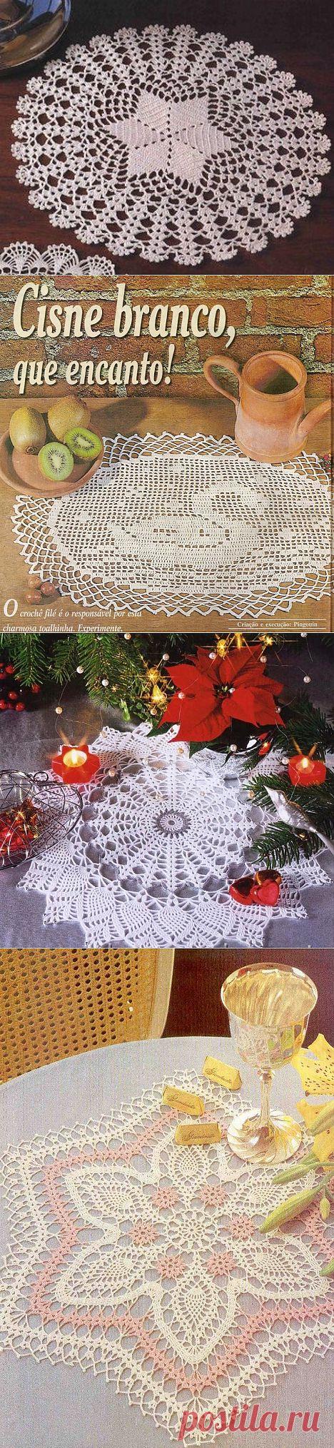 Вяжем крючком много салфеток.