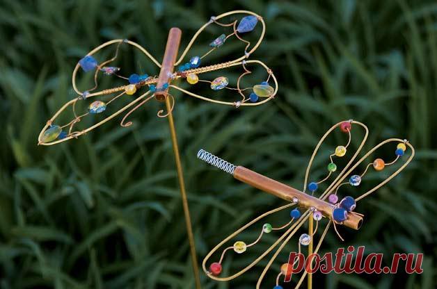 Садовые фигурки из проволоки