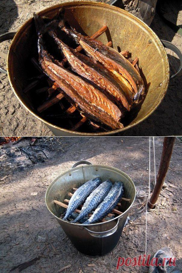 Копчение в ведре