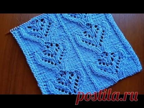 Интересный ажурный узор спицами + схема. Knitting an interesting openwork pattern + scheme.