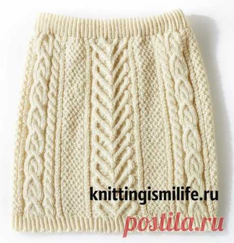 Юбка Skirting Around (вязание спицами).