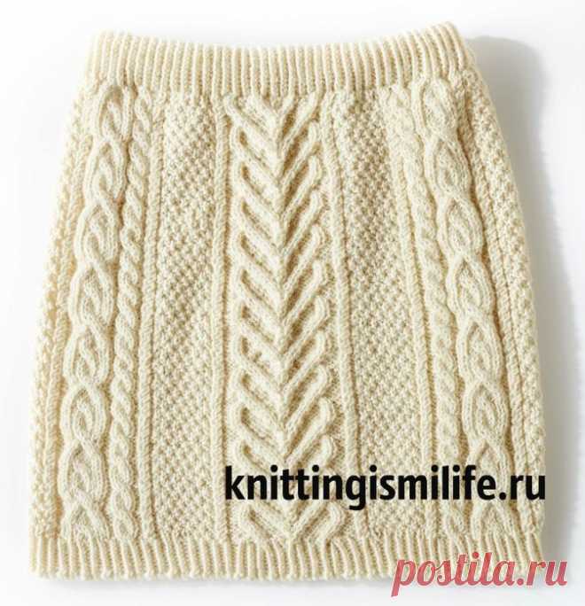 Юбка Skirting Around (вязание спицами).