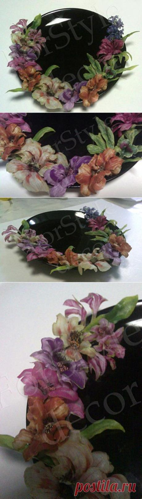 Мастер-класс по объемному декупажу: Декорирование тарелки анемонами | decor.forstyle.ru