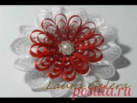Flor con perlas Tutorial
