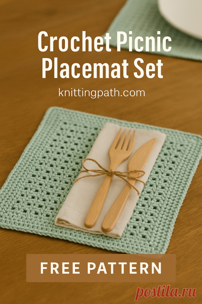 Crochet Picnic Placemat Set