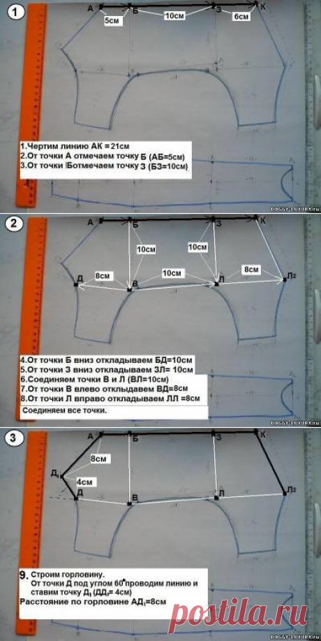 Построение выкройки для вязания. - Страница 3 - Шьем одежду для собак