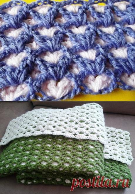 Пледы для внучат. МК узора.